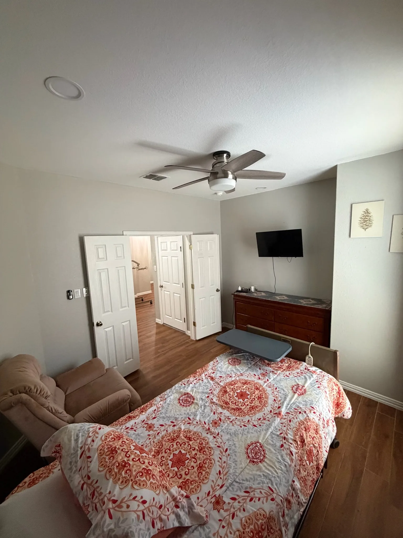Resident bedroom with private ensuite access